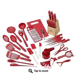 Alcove 48pc Cutlery Set-Red